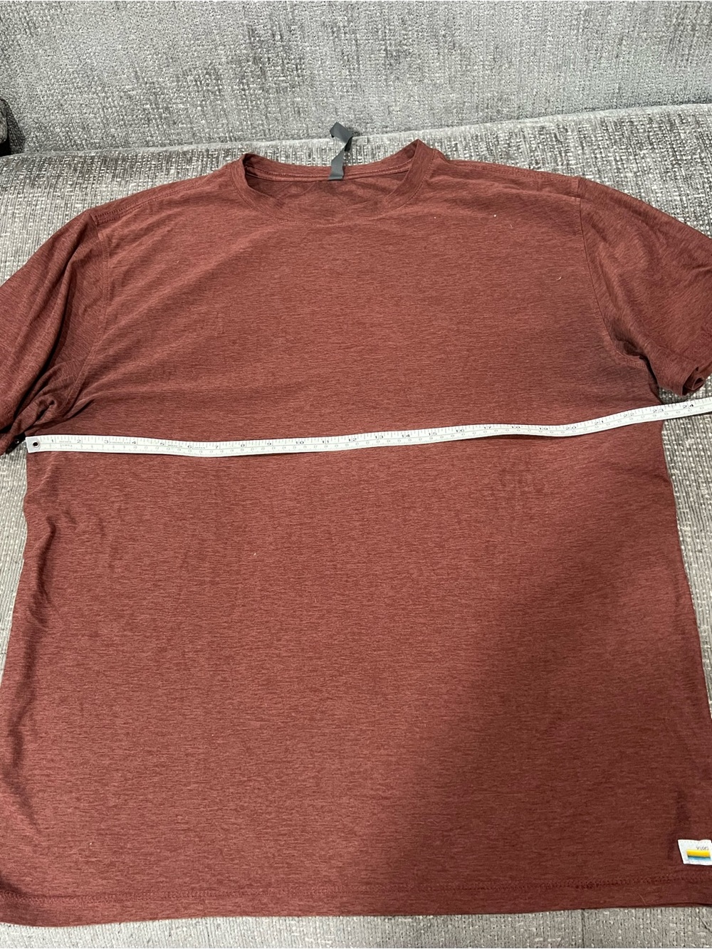 Vuori Men's Heathered Rust Short Sleeve Crew Tee